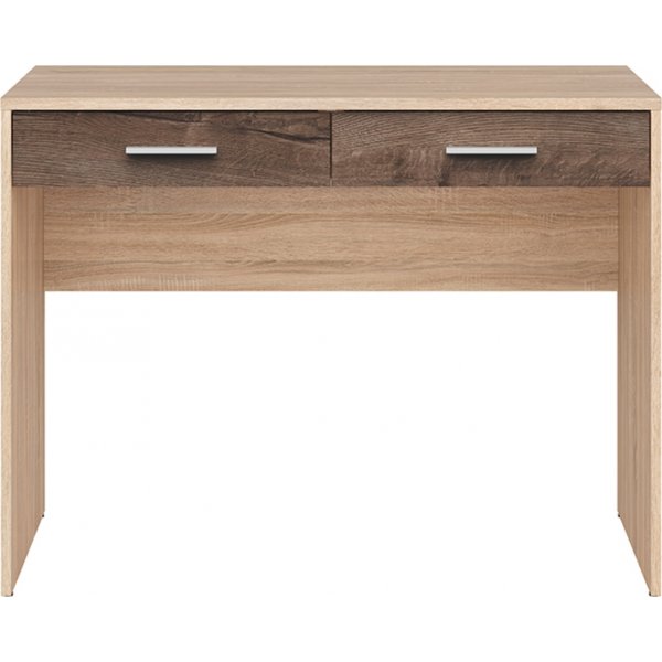 Bureau Nepo Plus avec 2 tiroirs 100 x 59 cm - Chêne clair/chêne foncé Bureau Nepo Plus avec 2 tiroirs 100 x 59 cm - Chêne clair/chêne foncé