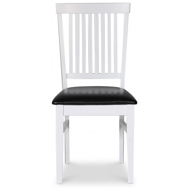 Matstol med svart pu sits - Fr