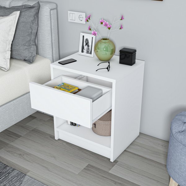 Cedrus sängbord - Vit Cedrus sängbord - Vit