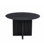 Crossby runt matbord Ø120 cm - Svartbetsad ek Crossby runt matbord Ø120 cm - Svartbetsad ek
