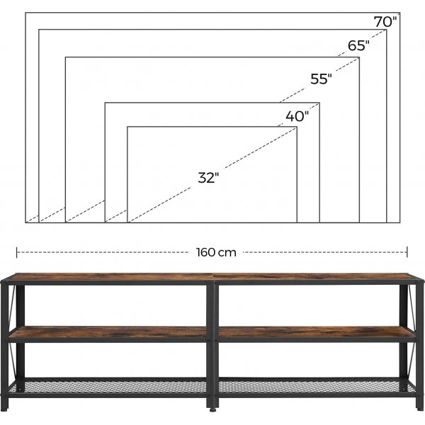 Banc multimédia Maksim 160 cm - Marron/noir Banc multimédia Maksim 160 cm - Marron/noir