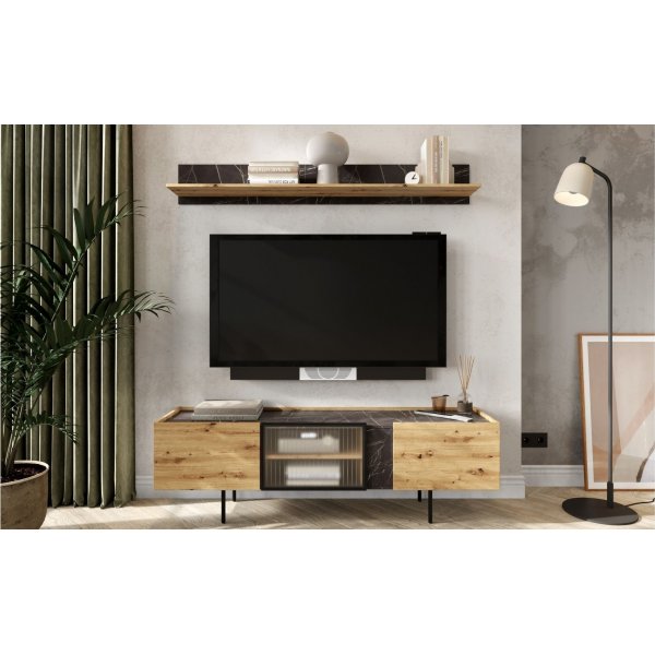 Marmo wandplank - Ambachtelijk eiken