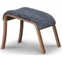 Lammet / Fushion fotpall i frskinn canberra grey - Brunbetsad ek