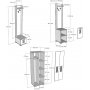 Asimo kleerhanger 130 x 44,6 x 183 cm - Antraciet/wit
