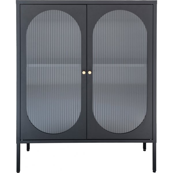 Adelaide vitrinekast 90x110 cm - Zwart