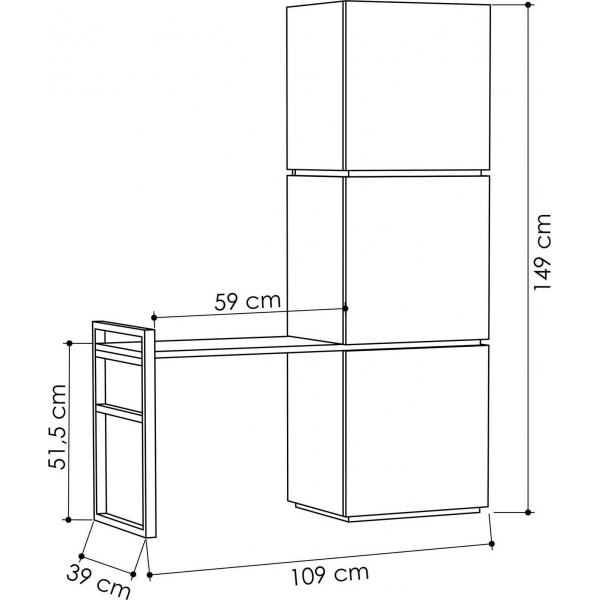 Meuble à chaussures Mello - Chêne/anthracite Meuble à chaussures Mello - Chêne/anthracite
