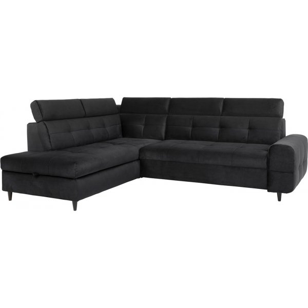 Matras hoekslaapbank met open eind links - Zwart Matras hoekslaapbank met open eind links - Zwart