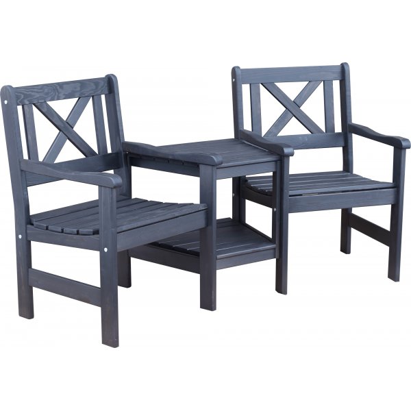 Salon de jardin Europe - Causeuse - Noir Salon de jardin Europe - Causeuse - Noir