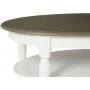 Alexandra ovalt soffbord - Vit/gr Vintage