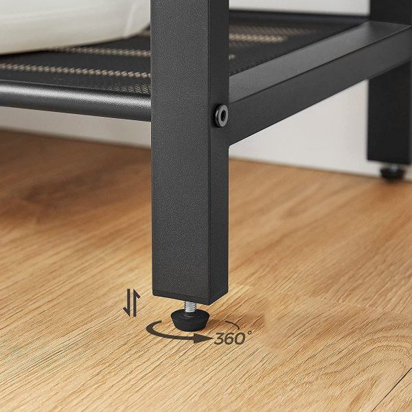 Jussi skohylla 100 x 92,5 cm- Brun/svart