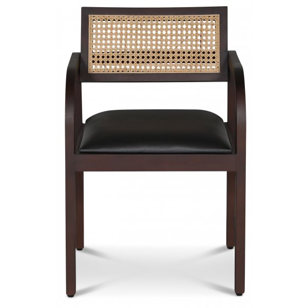 Sikns karmstol - Brun/svart PU