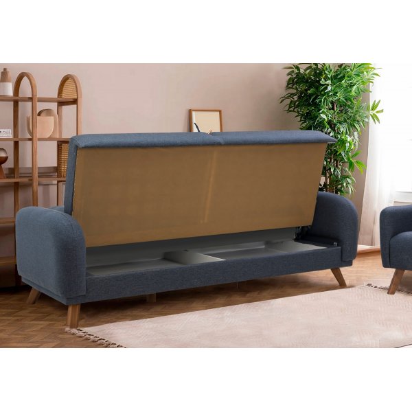 Canapé convertible 3 places Kronos Bleu foncé Canapé convertible 3 places Kronos Bleu foncé