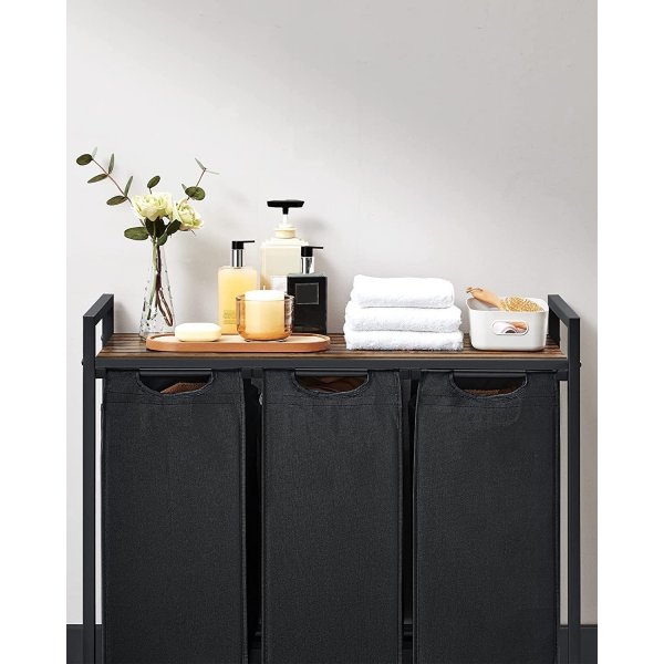 Ambrette Trio wasmand - Zwart/bruin Ambrette Trio wasmand - Zwart/bruin