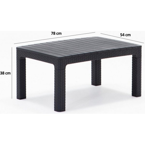 Groupe de salon Aksu avec canapé 2 places - Anthracite Groupe de salon Aksu avec canapé 2 places - Anthracite