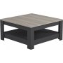 Table basse Grado 89 x 89 cm - Gris fonc/chne