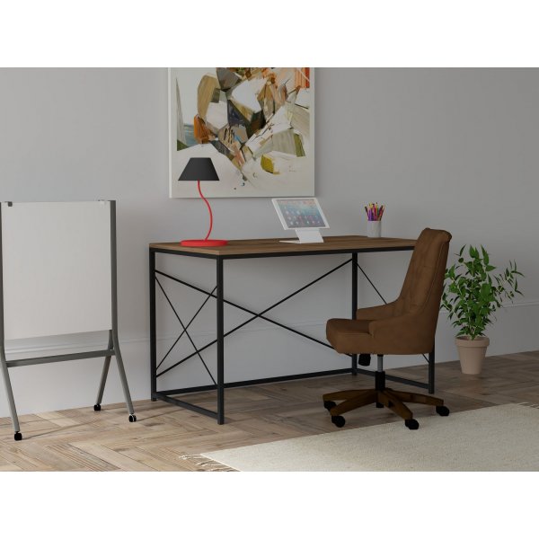 Bureau 121x60 cm - Noyer/noir Bureau 121x60 cm - Noyer/noir