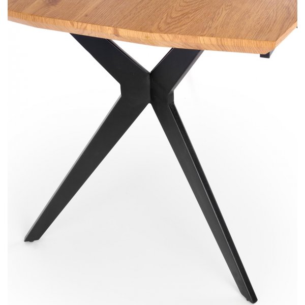 Table  manger Assis 140-180 x 80 cm - Chne/noir