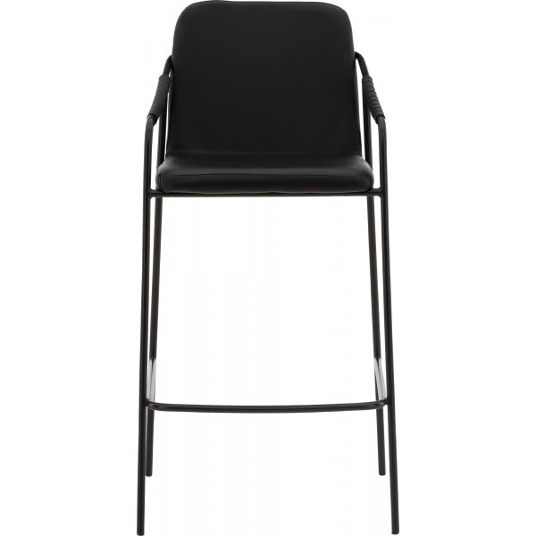 Tabouret de bar torsad - PU noir