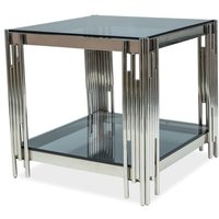 Bourne lampbord - Krom/svart glas Bourne lampbord - Krom/svart glas