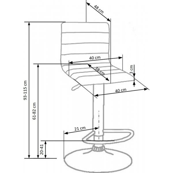 Tabouret de bar Mattie - Blanc crème Tabouret de bar Mattie - Blanc crème