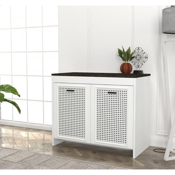 Done skåp - Vit/mörkbrun Done skåp - Vit/mörkbrun