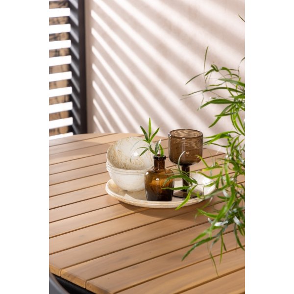 Holmbeck utematgrupp med 6 st Peking stolar - Mörkgrå/Natur Holmbeck utematgrupp med 6 st Peking stolar - Mörkgrå/Natur