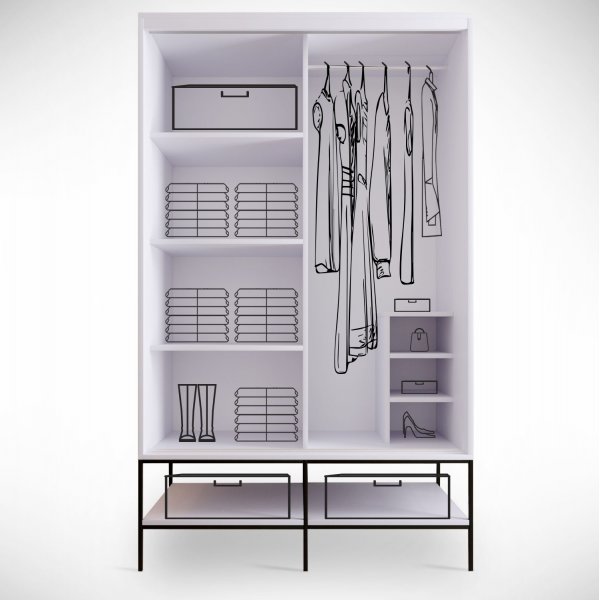 Martin garderob 120 cm - Vit Martin garderob 120 cm - Vit