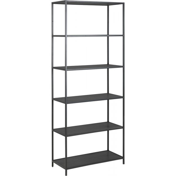 Seaford bokhylla 77x185 cm - Ask/svart