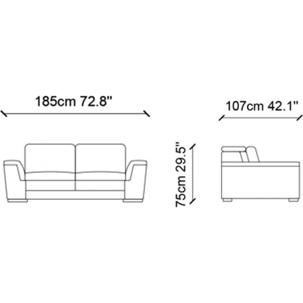 Mardini 2-sits soffa - Grå Mardini 2-sits soffa - Grå
