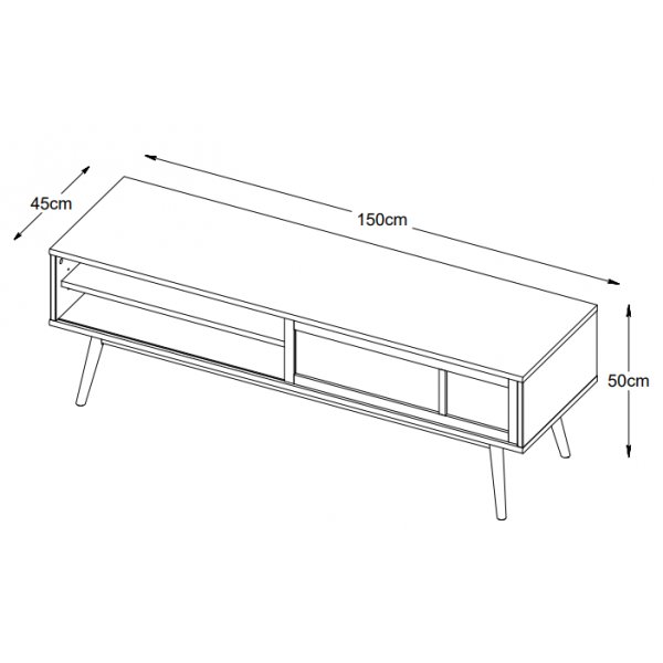 Yuma Tv-meubel geolied eiken 150 cm Yuma Tv-meubel geolied eiken 150 cm