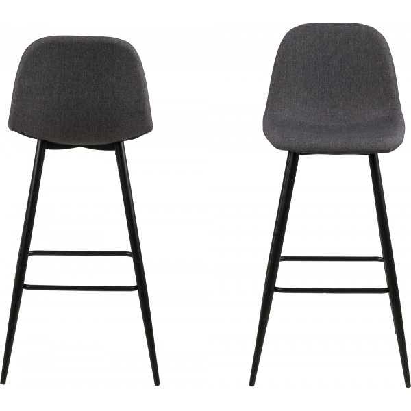 Tabouret de bar Wilma 101 cm - Gris/noir