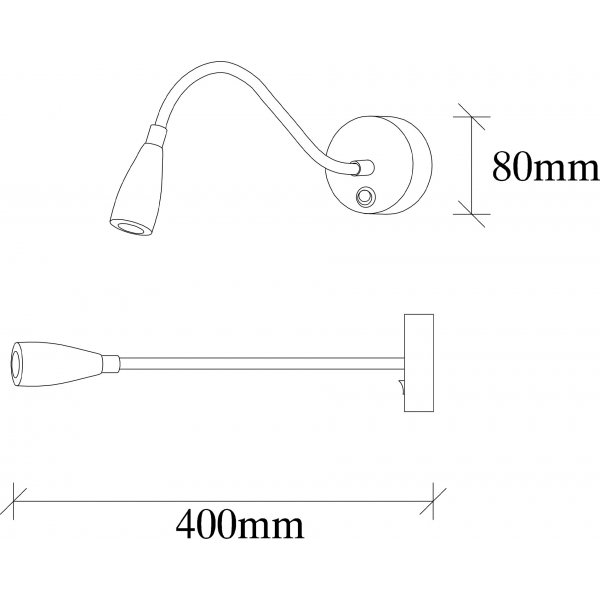 Remedy wandlamp 3246 - Zwart