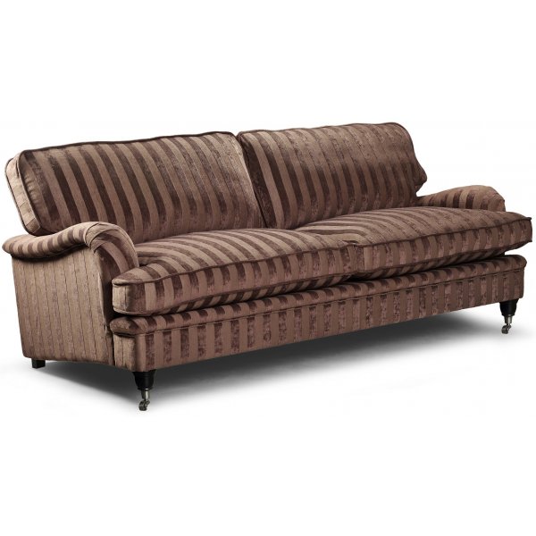 Howard Sir William 3-sits soffa (Dun) - Mobus Chocolate Stripe
