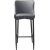 Tabouret de bar Carrie en PU gris SH 77 cm