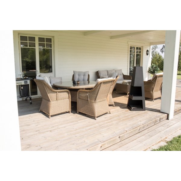 Chemine Bastian 40 x 40 cm - Noir