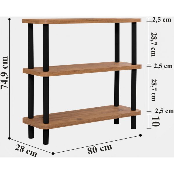 Bibliothèque Step - Noir/pin Bibliothèque Step - Noir/pin