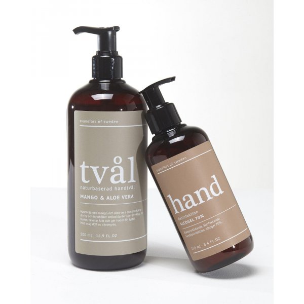 Une bote avec du savon et du dsinfectant pour les mains - Transparent