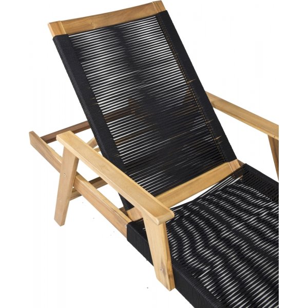 Little John solsäng - Svart/natur Little John solsäng - Svart/natur