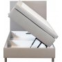 Sng 120x200 cm beige med frvaring 5 zoner pocketfjdrar