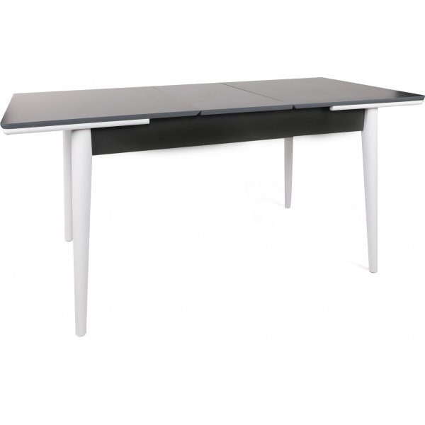 Table à manger Sigma 130-166 x 80 cm - Anthracite/blanc Table à manger Sigma 130-166 x 80 cm - Anthracite/blanc