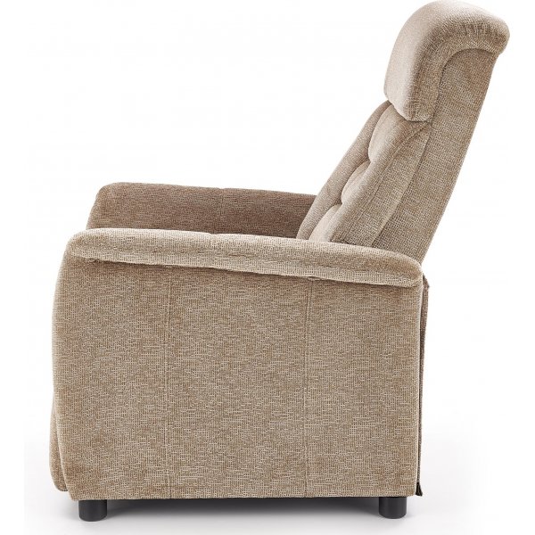 Fauteuil relax Agnetha beige en tissu Fauteuil relax Agnetha beige en tissu