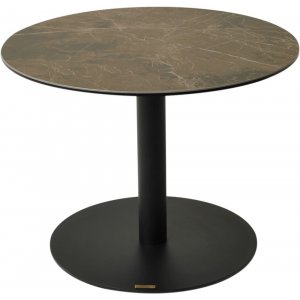 Table d'appoint Pandora 60 cm - Cramique marron/imitation marbre