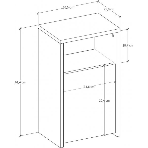 Fungo sängbord - Ek Fungo sängbord - Ek