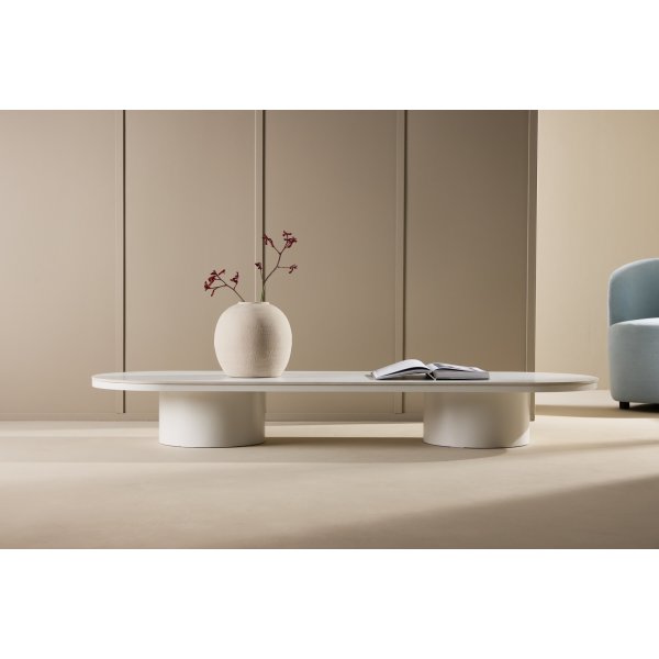 Narvik soffbord 190 x 60 cm - Beige sintrad sten