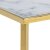 Alisma soffbord 90x50 cm - Vit marmor/guld