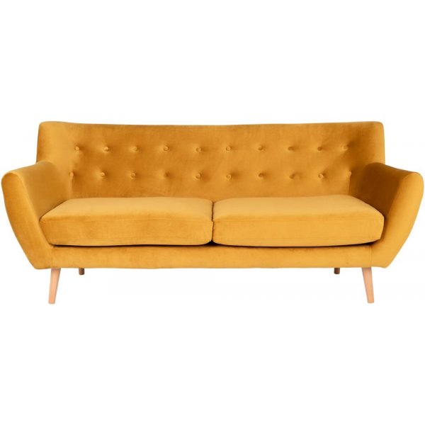 Monte 3-sits soffa - Gul/bok