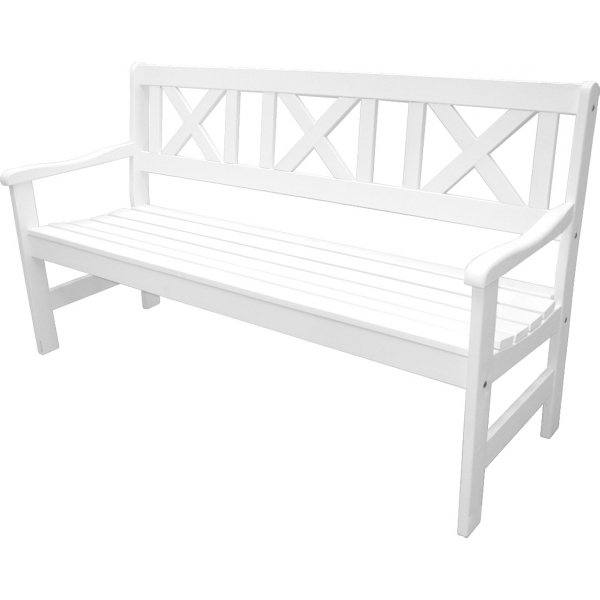 Europa tr�dg�rdsb�nk 3-sits - Vit + Textilreng�ring f�r m�bler