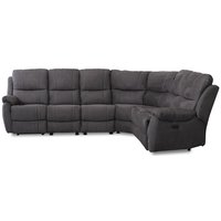Enjoy recliner-hörnsoffa - 5-sits (el) i antracit microfibertyg Enjoy recliner-hörnsoffa - 5-sits (el) i antracit microfibertyg
