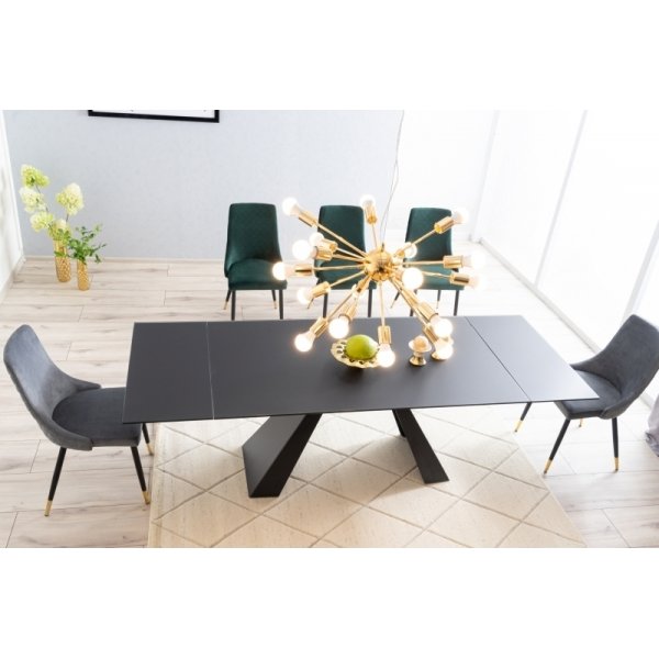 Table à manger Salvadore 120-180 cm - Noir Table à manger Salvadore 120-180 cm - Noir