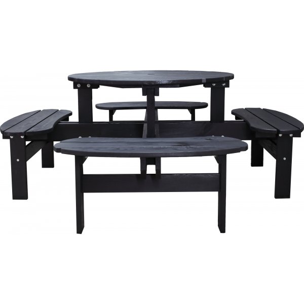 Ronda meubelgroep - Tuinbank & tafel in één - Zwart Ronda meubelgroep - Tuinbank & tafel in één - Zwart